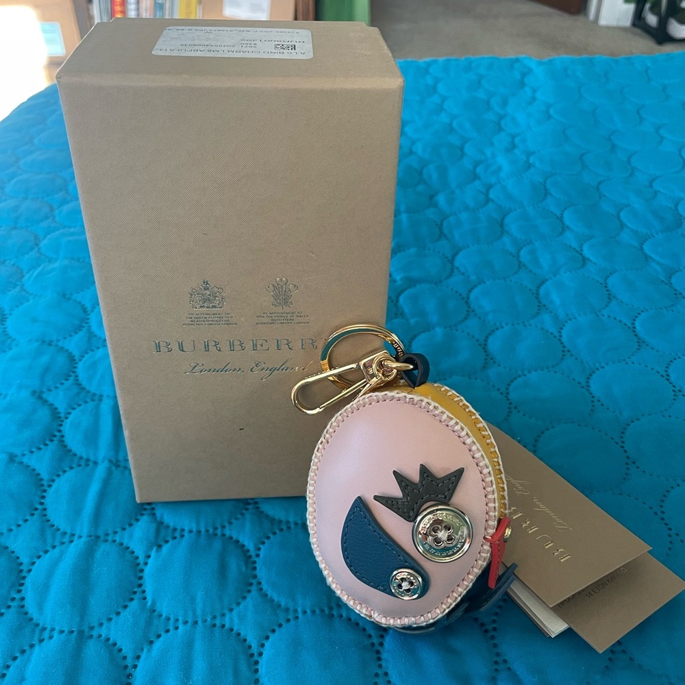 BNWT. Larch Multi Burberry Bird Bag/Key Charm.